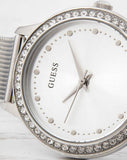 Buy Shop Guess Chelsea Quartz Silver Dial Silver Mesh Strap Watch For Women - W0647L6 USA Online