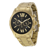 Buy Shop Guess Optic Multifunction Black Dial Gold Steel Strap Watch for Men - W0193G1 USA Online