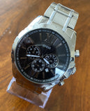 Buy Shop Guess Chronograph Black Dial Silver Steel Strap Watch for Men - W0193G2 USA Online