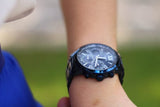 Buy Shop Guess Chronograph Multifunction Blue Dial Blue Steel Strap Watch For Women - W0330L6 USA Online