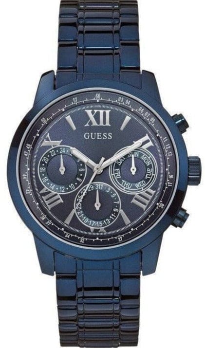 Buy Shop Guess Chronograph Multifunction Blue Dial Blue Steel Strap Watch For Women - W0330L6 USA Online