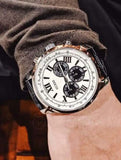 Buy Shop Guess Chronograph Quartz White Dial Brown Leather Strap Watch For Men - W0380G1 USA Online