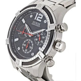 Buy Shop Guess Circuit Chronograph Black Dial Silver Steel Strap Watch For Men - W0968G1 USA Online