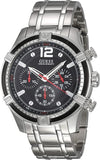 Buy Shop Guess Circuit Chronograph Black Dial Silver Steel Strap Watch For Men - W0968G1 USA Online
