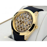 Buy Shop Guess Clarity Gold Dial Black Silicone Strap Watch for Women - GW0109L1 USA Online
