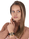 Buy Shop Guess Clarity Gold Dial Black Silicone Strap Watch for Women - GW0109L1 USA Online