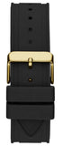 Buy Shop Guess Clarity Gold Dial Black Silicone Strap Watch for Women - GW0109L1 USA Online