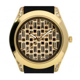 Buy Shop Guess Clarity Gold Dial Black Silicone Strap Watch for Women - GW0109L1 USA Online