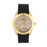 Buy Shop Guess Clarity Gold Dial Black Silicone Strap Watch for Women - GW0109L1 USA Online