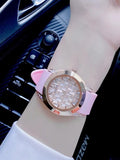 Buy Shop Guess Clarity Gold Dial Pink Silicone Strap Watch for Women - GW0109L2 USA Online