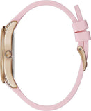 Buy Shop Guess Clarity Gold Dial Pink Silicone Strap Watch for Women - GW0109L2 USA Online
