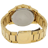 Guess Atlas Chronograph Gold Dial Gold Steel Strap Watch For Men - W0668G4