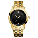 Buy Shop Guess Classic Diamonds Black Dial Gold Steel Strap Watch for Men - W0416G2 USA Online