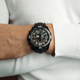 Buy Shop Guess Commander Black Dial Black Rubber Strap Watch for Men - GW0211G3 USA Online