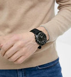Buy Shop Guess Commander Black Dial Black Rubber Strap Watch for Men - GW0211G3 USA Online