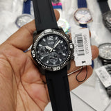 Buy Shop Guess Commander Black Dial Black Rubber Strap Watch for Men - GW0211G3 USA Online
