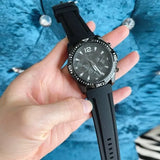Buy Shop Guess Commander Black Dial Black Rubber Strap Watch for Men - GW0211G3 USA Online
