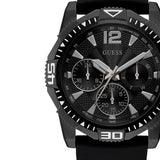 Buy Shop Guess Commander Black Dial Black Rubber Strap Watch for Men - GW0211G3 USA Online