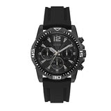 Buy Shop Guess Commander Black Dial Black Rubber Strap Watch for Men - GW0211G3 USA Online