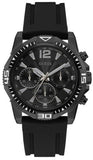 Buy Shop Guess Commander Black Dial Black Rubber Strap Watch for Men - GW0211G3 USA Online
