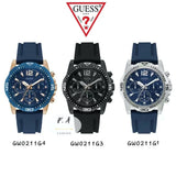 Buy Shop Guess Commander Blue Dial Blue Rubber Strap Watch for Men - GW0211G1 USA Online
