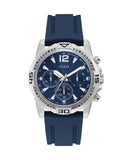 Buy Shop Guess Commander Blue Dial Blue Rubber Strap Watch for Men - GW0211G1 USA Online