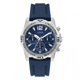 Buy Shop Guess Commander Blue Dial Blue Rubber Strap Watch for Men - GW0211G1 USA Online