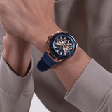Buy Shop Guess Commander Blue Dial Blue Rubber Strap Watch for Men - GW0211G4 USA Online