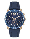 Buy Shop Guess Commander Blue Dial Blue Rubber Strap Watch for Men - GW0211G4 USA Online