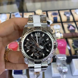 Buy Shop Guess Commander Chronograph Black Dial Silver Steel Strap Watch for Men - GW0056G1 USA Online