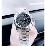 Buy Shop Guess Commander Chronograph Black Dial Silver Steel Strap Watch for Men - GW0056G1 USA Online