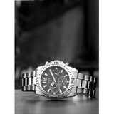 Buy Shop Guess Commander Chronograph Black Dial Silver Steel Strap Watch for Men - GW0056G1 USA Online