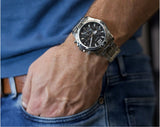 Buy Shop Guess Commander Chronograph Black Dial Silver Steel Strap Watch for Men - GW0056G1 USA Online