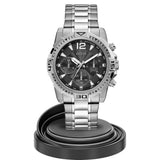 Buy Shop Guess Commander Chronograph Black Dial Silver Steel Strap Watch for Men - GW0056G1 USA Online