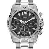 Buy Shop Guess Commander Chronograph Black Dial Silver Steel Strap Watch for Men - GW0056G1 USA Online