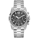 Buy Shop Guess Commander Chronograph Black Dial Silver Steel Strap Watch for Men - GW0056G1 USA Online