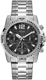 Buy Shop Guess Commander Chronograph Black Dial Silver Steel Strap Watch for Men - GW0056G1 USA Online