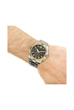 Buy Shop Guess Commander Chronograph Black Dial Two Tone Steel Strap Watch for Men - GW0056G4 USA Online
