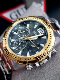 Buy Shop Guess Commander Chronograph Black Dial Two Tone Steel Strap Watch for Men - GW0056G4 USA Online