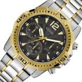 Buy Shop Guess Commander Chronograph Black Dial Two Tone Steel Strap Watch for Men - GW0056G4 USA Online