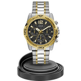 Buy Shop Guess Commander Chronograph Black Dial Two Tone Steel Strap Watch for Men - GW0056G4 USA Online