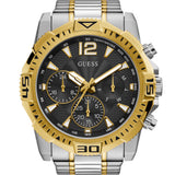 Buy Shop Guess Commander Chronograph Black Dial Two Tone Steel Strap Watch for Men - GW0056G4 USA Online