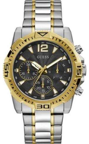 Buy Shop Guess Commander Chronograph Black Dial Two Tone Steel Strap Watch for Men - GW0056G4 USA Online