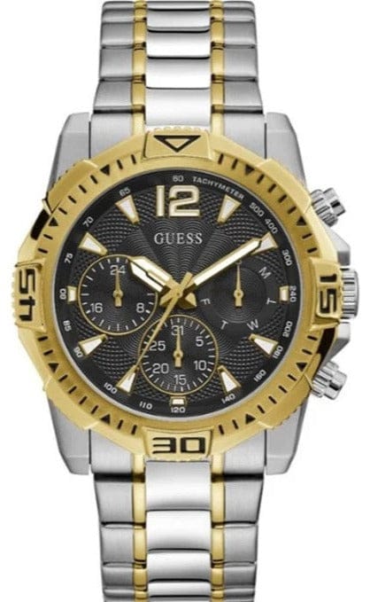 Buy Shop Guess Commander Chronograph Black Dial Two Tone Steel Strap Watch for Men - GW0056G4 USA Online