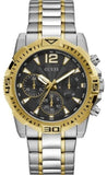 Buy Shop Guess Commander Chronograph Black Dial Two Tone Steel Strap Watch for Men - GW0056G4 USA Online