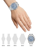Buy Shop Guess Commander Chronograph Blue Dial Silver Steel Strap Watch for Men - GW0056G2 USA Online