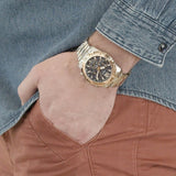 Buy Shop Guess Commander Chronograph Blue Dial Two Tone Steel Strap Watch for Men - GW0056G5 USA Online