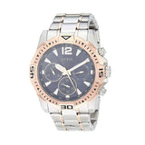 Buy Shop Guess Commander Chronograph Blue Dial Two Tone Steel Strap Watch for Men - GW0056G5 USA Online