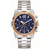Buy Shop Guess Commander Chronograph Blue Dial Two Tone Steel Strap Watch for Men - GW0056G5 USA Online