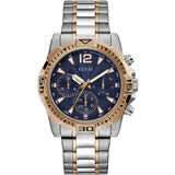 Buy Shop Guess Commander Chronograph Blue Dial Two Tone Steel Strap Watch for Men - GW0056G5 USA Online